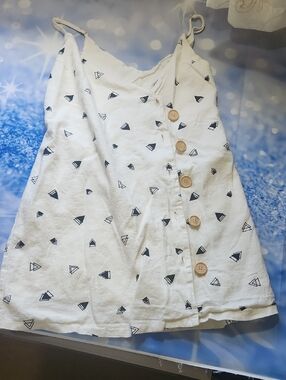 Lush White Mini Dress Wrap/Button Down